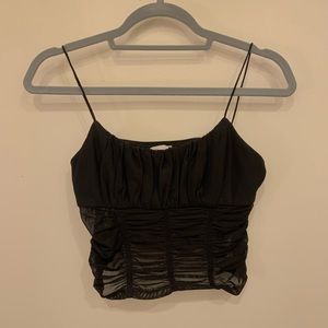 Princess Polly Black Cropped Cami